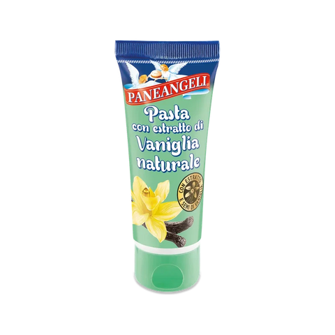 Paneangeli Pasta con Estratto di Vaniglia Naturale 50 g, tubetto verde con fiore di vaniglia