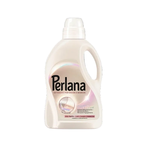 Perlana Renew Detersivo Capi Chiari e Bianchi 1,4 L, flacone avorio con tappo dosatore