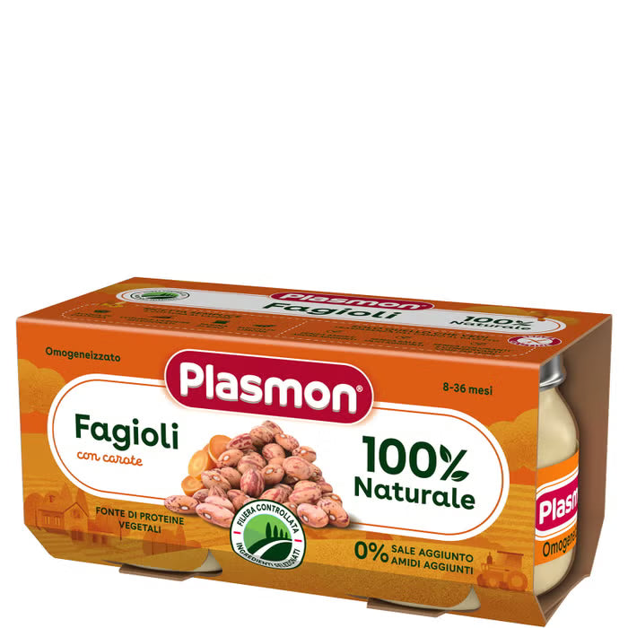 Plasmon Omogeneizzato Fagioli e Carote 2 x 80 gr - Spesa da Antonio