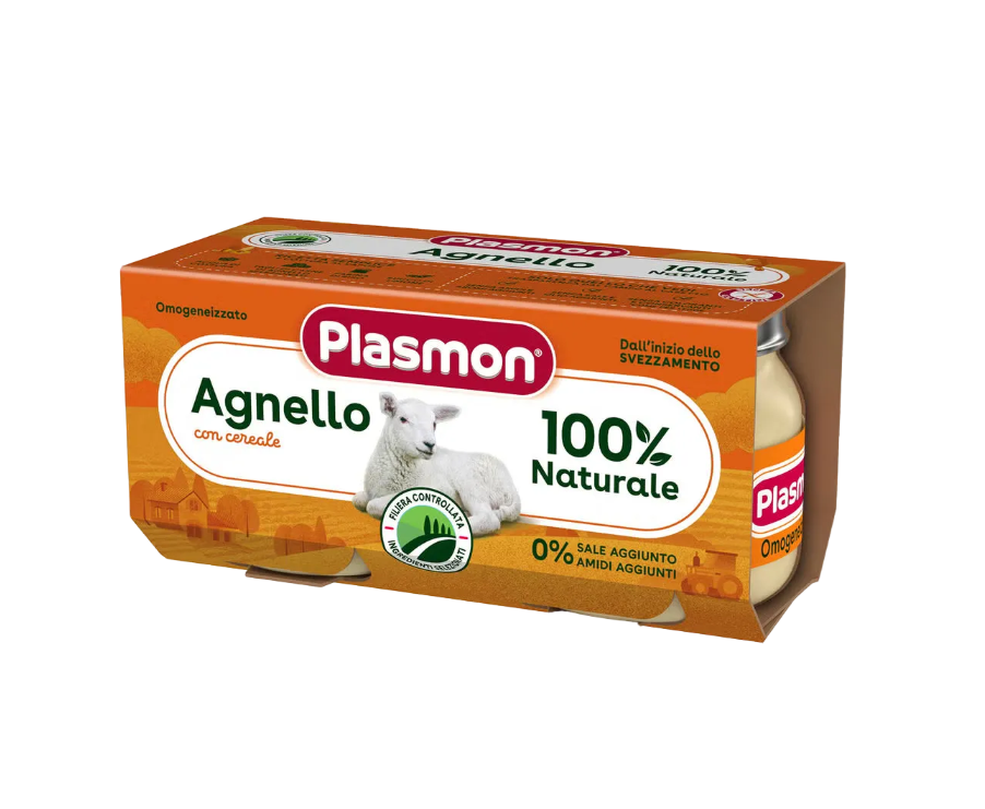Plasmon Omogeneizzato Agnello con Cereale 2x80 gr -  - Plasmon