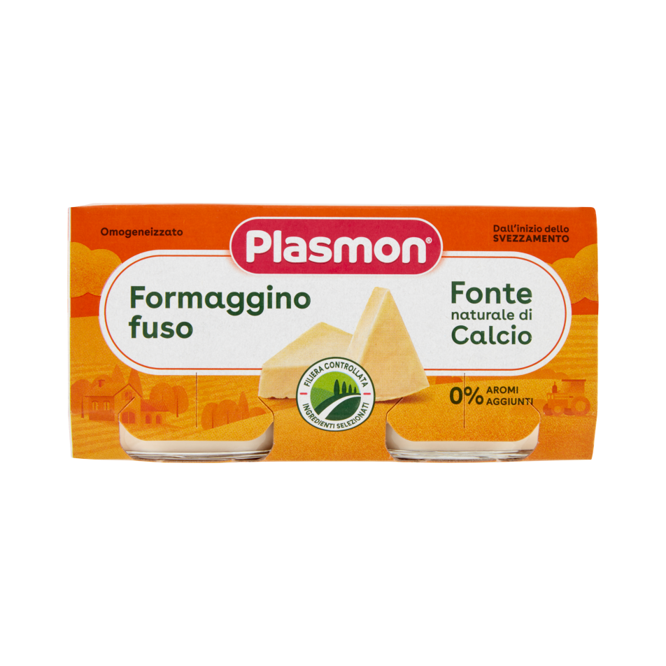 Plasmon Omogeneizzato Formaggino Fuso 6–36 Mesi 2 x 80 gr - Plasmon
