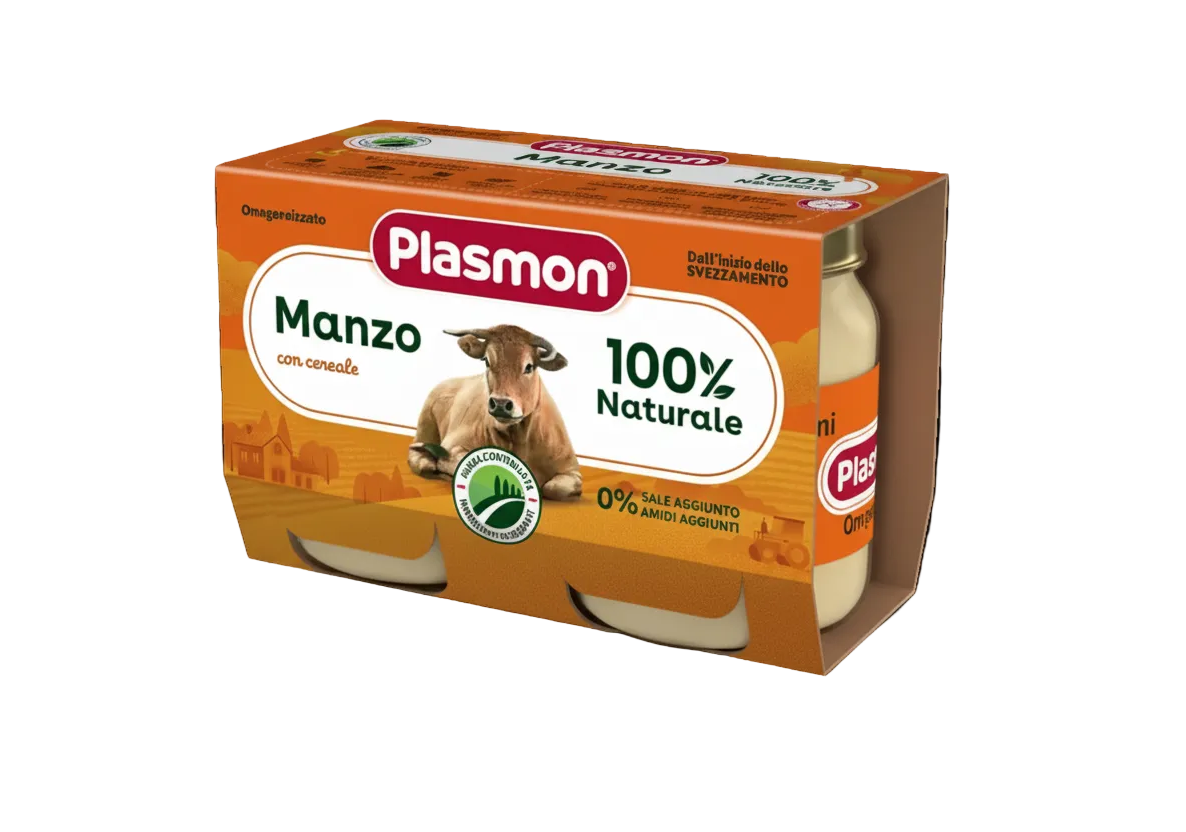 Plasmon Omogeneizzato Manzo 6-36 Mesi - 2 x 80 gr -  - Plasmon