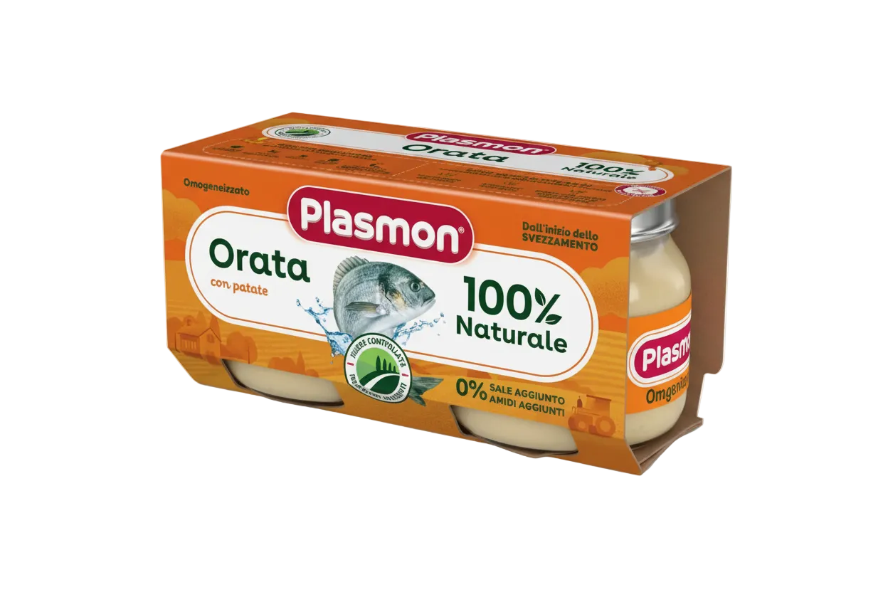 Plasmon Omogeneizzato Orata e Patate 6-36 Mesi – 2 x 80 gr -  - Plasmon
