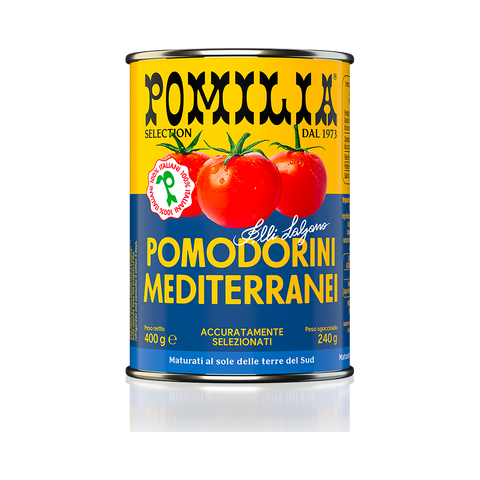 Pomilia Pomodorini 400 g, latta di pomodorini interi nel loro succo