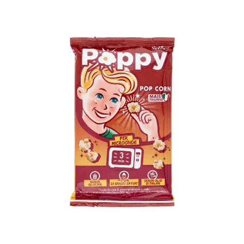 Poppy Mais per Popcorn 250 g, astuccio di chicchi di mais giallo da far scoppiare