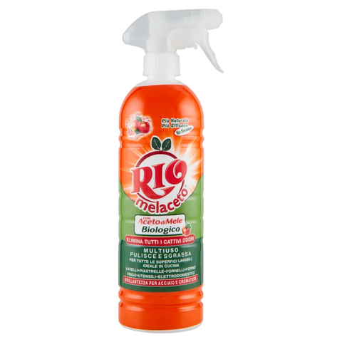 Rio Melaceto Detergente Superfici 800 ml, flacone con erogatore a base di aceto di mele