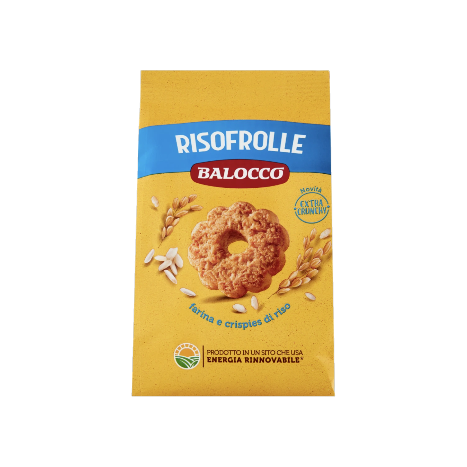 Balocco Risofrolle koekjes met rijstmeel 350 g, geel pak zandkoekjes