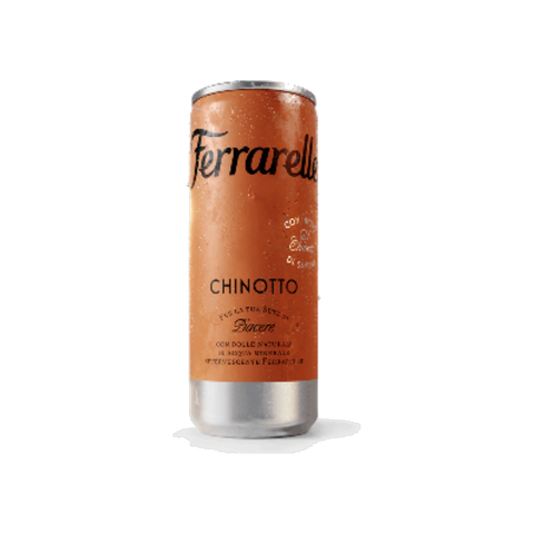 Ferrarelle Chinotto lattina 330 ml, lattina in alluminio arancione