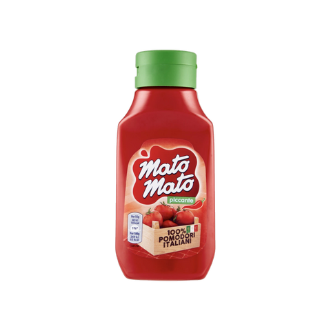 Kraft Mato Mato Ketchup Piccante 390 g, flacone squeeze rosso con tappo verde