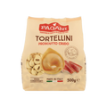 Pagani Tortellini Prosciutto Crudo 500 g, confezione beige di pasta fresca ripiena