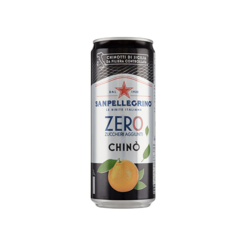 Sanpellegrino Chinò Zero 330 ml, lattina in alluminio nera