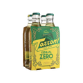 Tassoni Cedrata Zero 4 x 180 ml, confezione gialla da quattro bottigliette in vetro