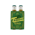 Tassoni Cedrata frisdrank 4 x 180 ml, verpakking met vier glazen flesjes