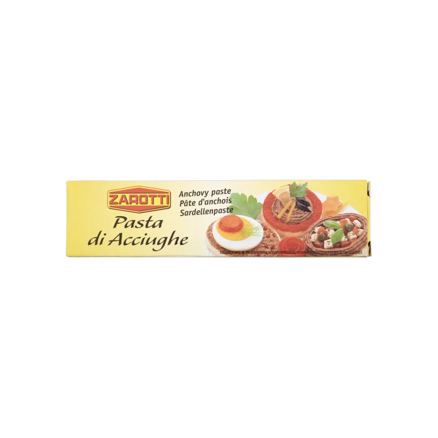 Zarotti Pasta di Acciughe 60 g, astuccio giallo con tubetto
