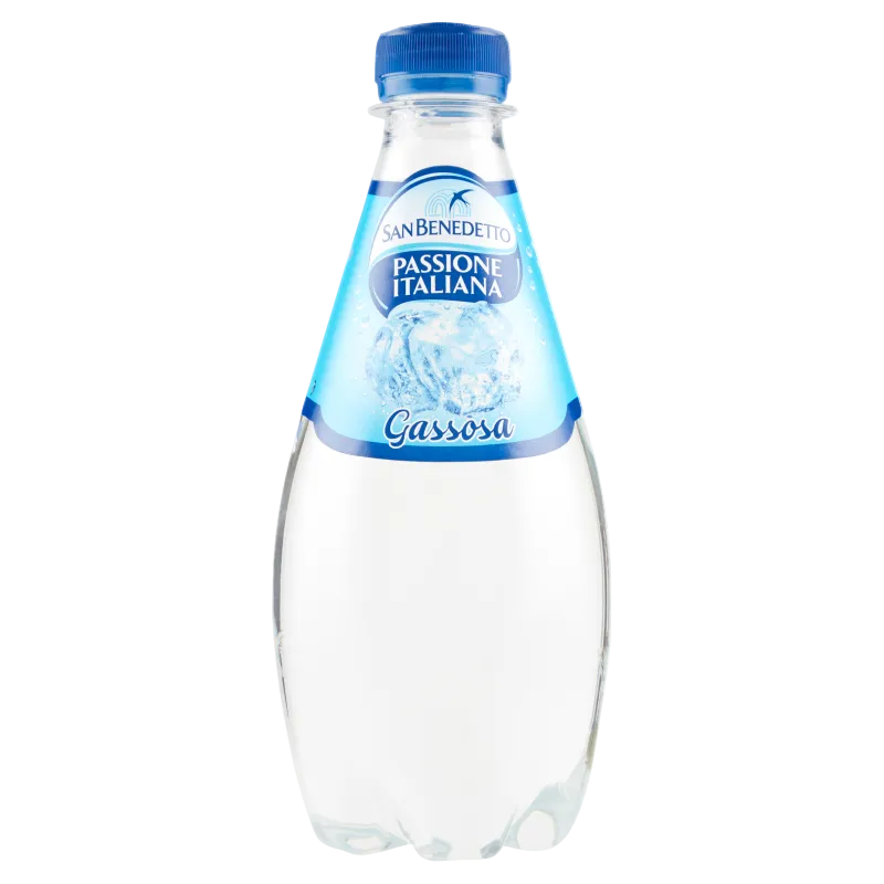 San Benedetto Gassosa Passione Italiana 400 ml, gevormde PET fles met lichtblauw etiket