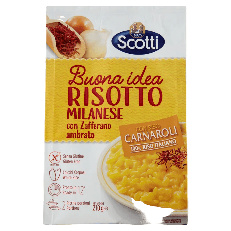 Scotti Risotto alla Milanese con Zafferano - 210 gr - Rijsttti pronti - Scotti