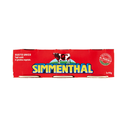 Simmenthal Carne Lessata 3x90g – Carne Bovino in Gelatina - Conserve - Simmenthal