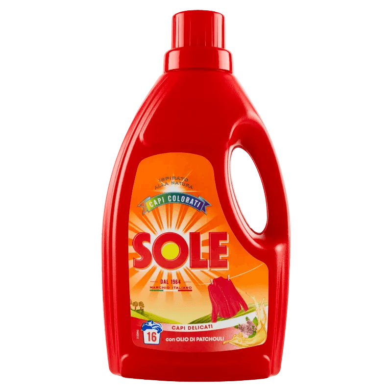 Sole Detersivo Bucato Tutti i Colori 1 L, flacon vloeibaar wasmiddel voor gekleurde was