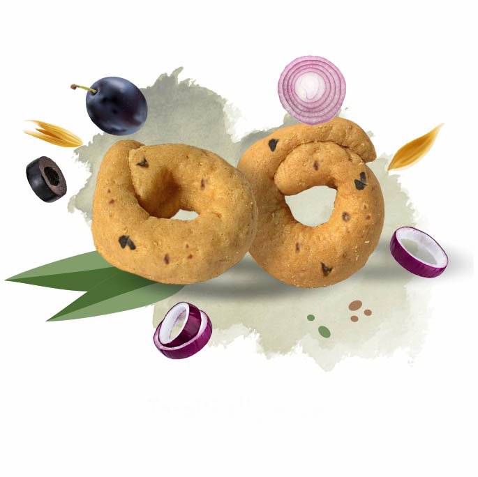 Tarallini Cipolla e Olive 250 gr - Fiore di Puglia - Snacks Salati - Fiore di Puglia