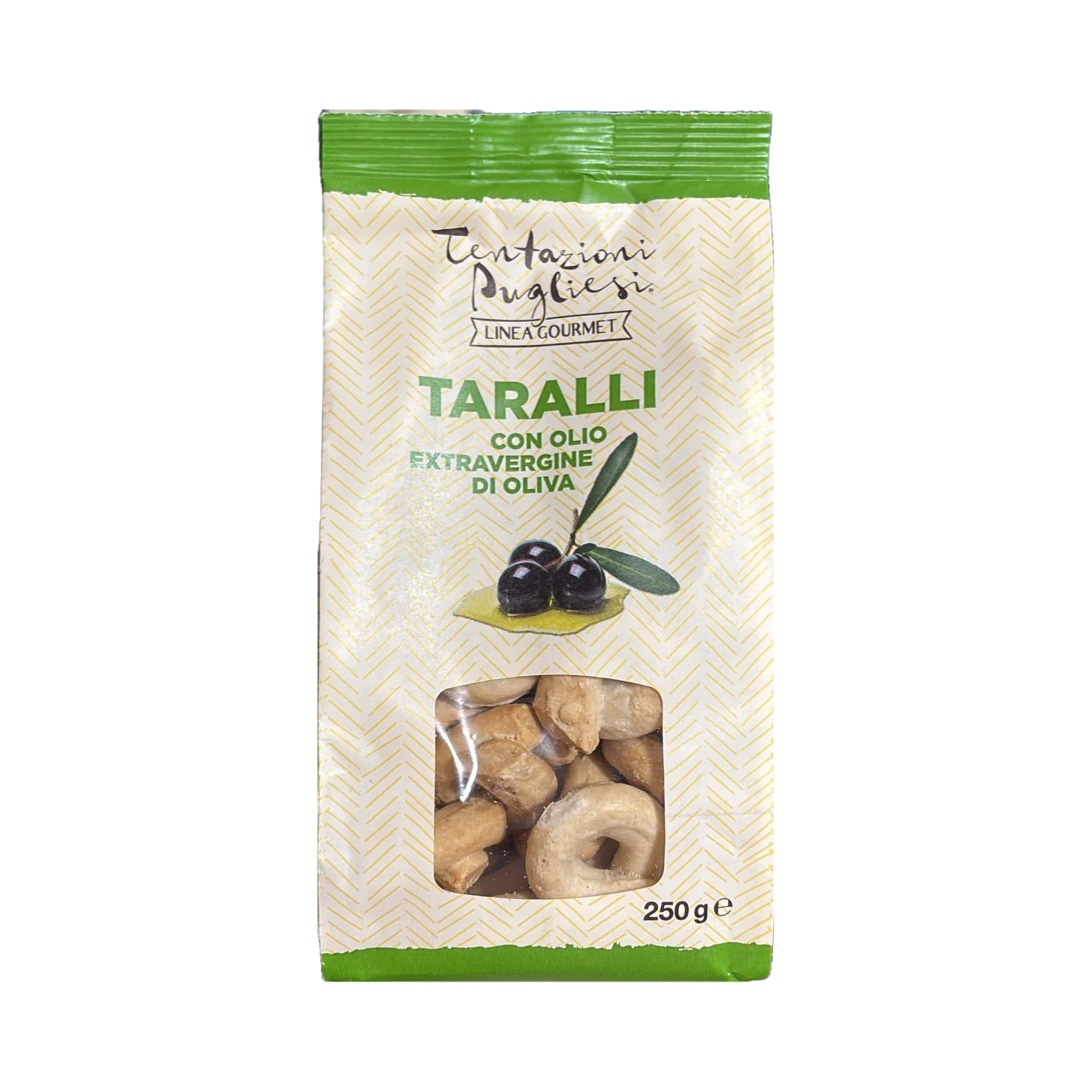 Tentazioni Pugliesi Taralli con Olio Extravergine di Oliva 250 g, Linea Gourmet