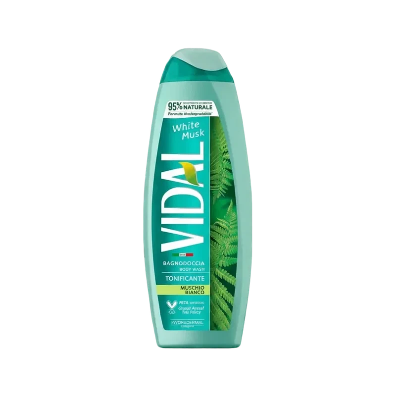 Vidal Bagnoschiuma White Musk 500 ml, flacon met schone geur van witte muskus