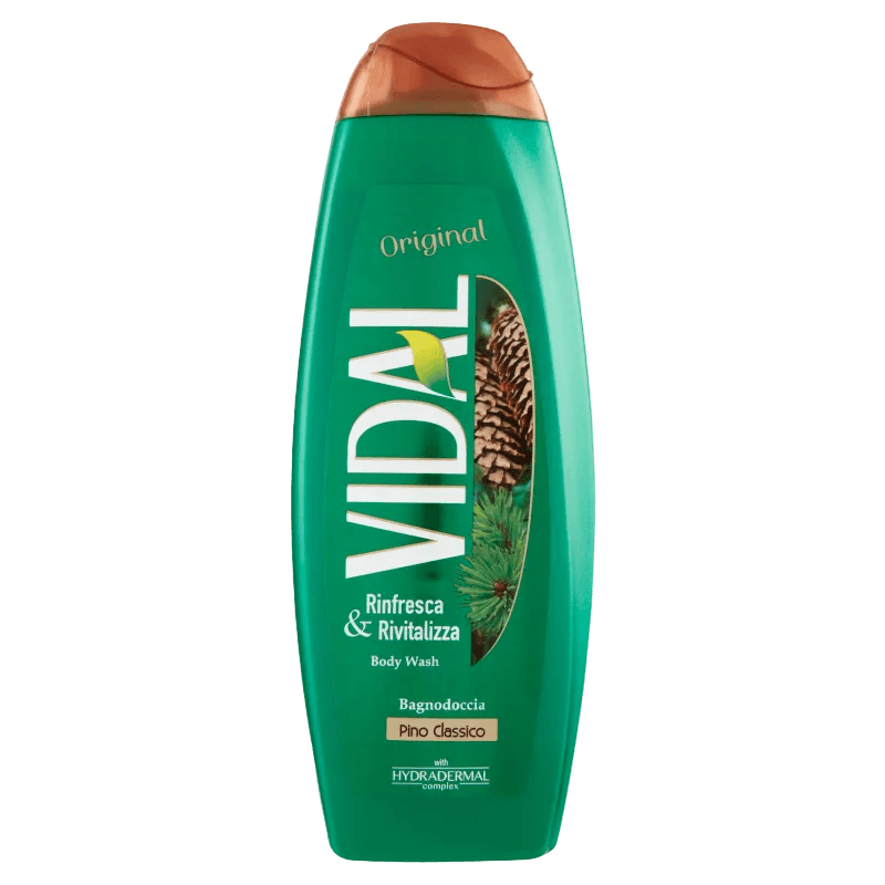 Vidal Bagnoschiuma Pino Original 500 ml, flacon met balsemachtige dennengeur