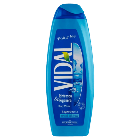 Vidal Bagnoschiuma Polar Ice 500 ml, flacone con fragranza fresca e ghiacciata