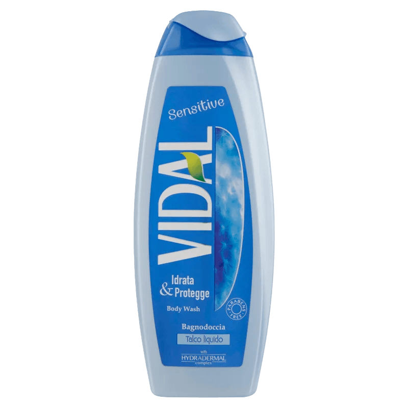 Vidal Bagnoschiuma Talco 500 ml, flacon met de schone en zachte geur van talk