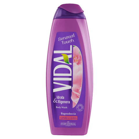 Vidal Bagnoschiuma Sensual Touch 500 ml, flacone con fragranza calda e sensuale