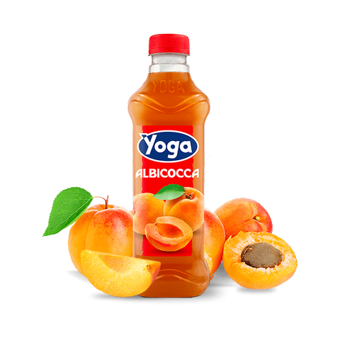 Yoga Albicocca 1 L, bottiglia PET con bevanda arancio all'albicocca