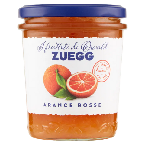 Zuegg Preparazione di Arance Rosse 320 g, vasetto di vetro con coperchio blu